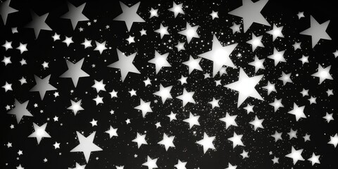 a huge group of stars in a black background Generative AI