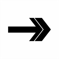 Right arrow icon design in flat style.