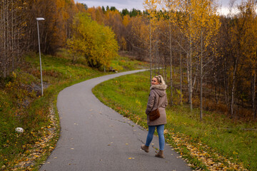 Fototapeta premium A german girl in Alta Norway
