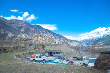 camping in the mountains