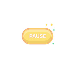 Yellow Oval Pause Button