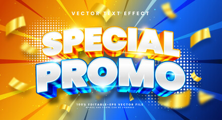 Special promo 3d editable vector text style effect. Vector text effect with luxury concept.