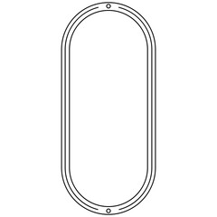 Minimalist rounded rectangle frame