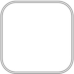 Minimalist rounded rectangle frame