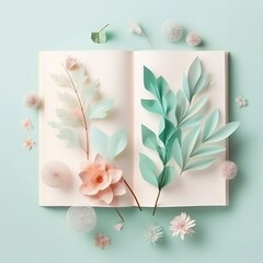 bouquet of pastel flowers and leaves