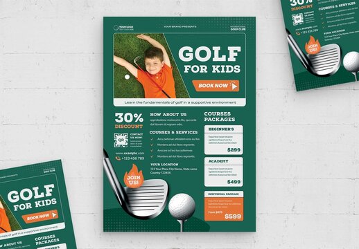 Kids Golf Flyer Template