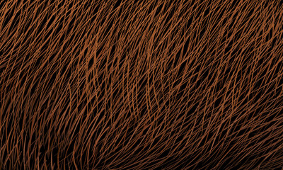 Abstract pattern of red and brown lines on a black background. Arbitrary composition, copy space. Vector illustration, EPS 10.