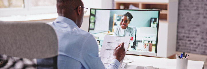 Online Video Conference Job Interview Meeting