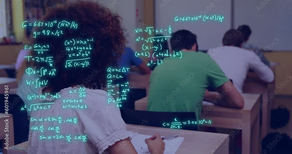 Poster Animation of equations and data processing over diverse students