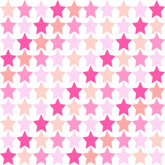Sweet and beautiful pink tone seamless pattern. Stars places 
 in a diagonal style on pink background. Valentine's day, mother, baby, girl, woman, feminine, love, wedding concepts.