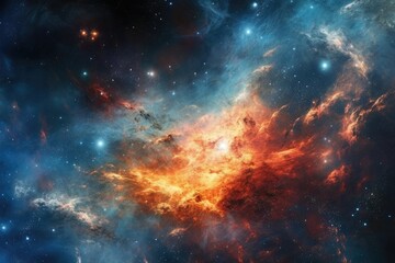 Obraz na płótnie Canvas Cosmic Cataclysm: Unleashing the Destructive Power of the Universe - A stunning image of a galaxy being ripped apart by powerful gravitational forces. Generative AI 22