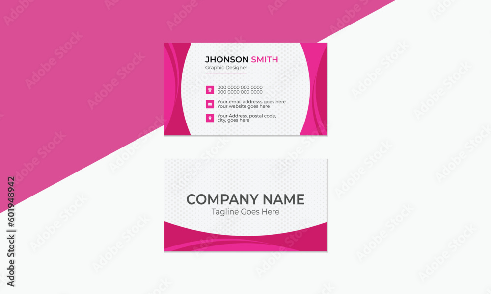 Wall mural Creative stylish business card design template with vector format.