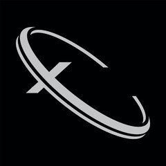 Alphabet X illustration of a black and white background