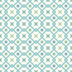 Moroccan seamless pattern in bright colors. Vector illustration for background.
