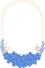 floral frame for invitation decoration