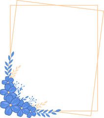 floral frame for invitation decoration