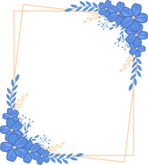 wedding flower frame for invitation decoration