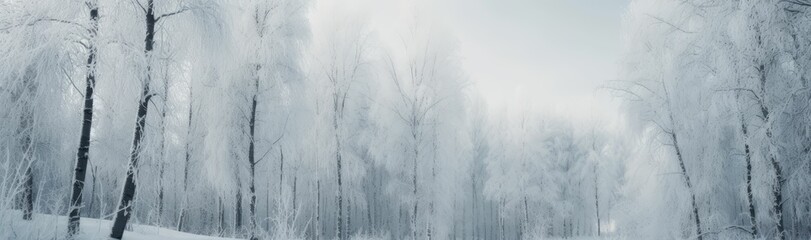 Obraz na płótnie Canvas forest in winters. Generative AI