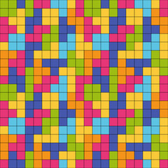 Abstract tetris style seamless background