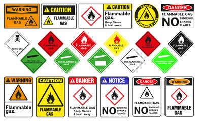 Flammable, non-flammable, non-toxic gases and poisonous gases.