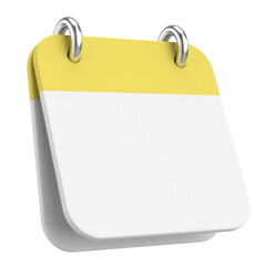 Empty calendar. 3D calendar. 3D illustration.