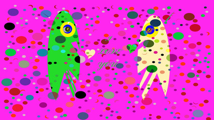 Happy Aliens In Love