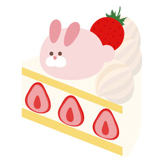 うさぎのショートケーキ