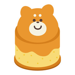 柴犬のスポンジケーキ