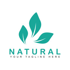 Leaf logo design template. Eco-nature sign