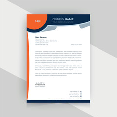 Simple minimal corporate business letter pad vector design. clean modern colorful letterhead. creative modern letter head design template. 