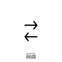 arrows icon outline editable stroke vector illustration eps