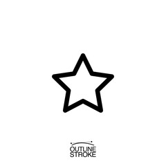star icon outline editable stroke vector illustration eps