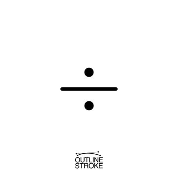 devide icon outline editable stroke vector illustration eps