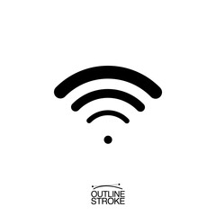 wifi icon outline editable stroke vector illustration eps