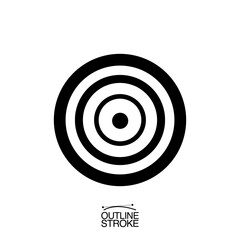 target icon outline editable stroke vector illustration eps