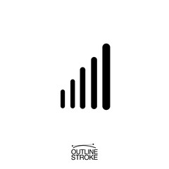 mobile network icon outline editable stroke vector illustration eps