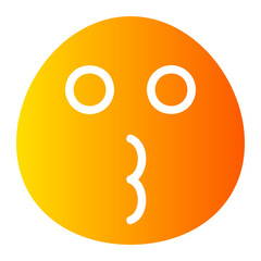Kiss gradient icon