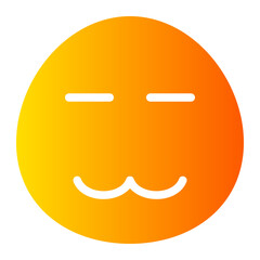 Satisfied gradient icon