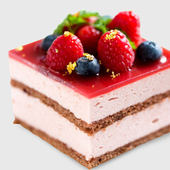 cheesecake with berries generated AI