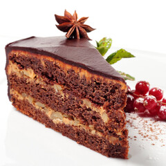 piece of cake with berries generated AI