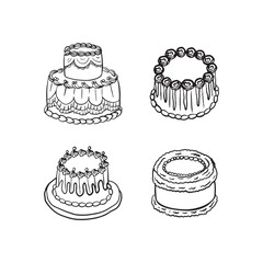 Sweet Dessert and Cake Illustration Design