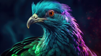 Obraz premium Nicobar Pigeon. Generative AI