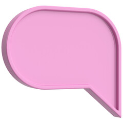 Speech bubble. Chat bubble. 3D illustration.