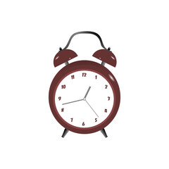 Alarm clock brown vector illustration design