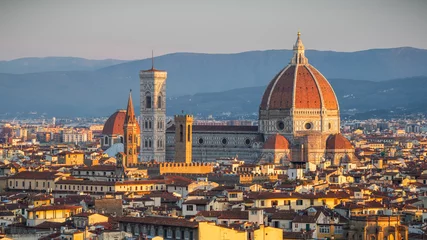 Fotobehang Florence in golden light - Florenz in goldenem Licht © Ralf Kaiser