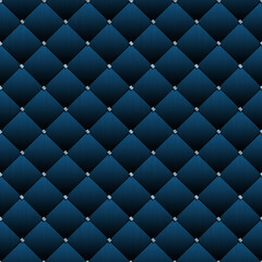 Seamless blue monochrome pattern. Imitation quilted fabric.