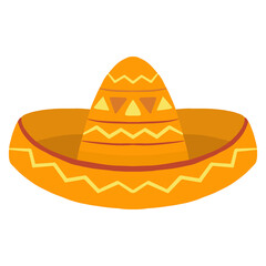 mexican sombrero hat illustration 
