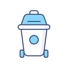 Recycling Bin icon vector stock illustration.