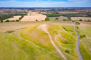 Dragon Hill at Uffington White Horse. According to legend, Saint George slew the dragon here.