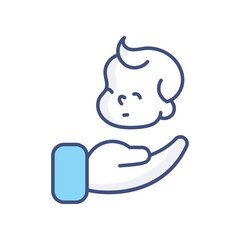 Safe For Children icon vector stock illustration.